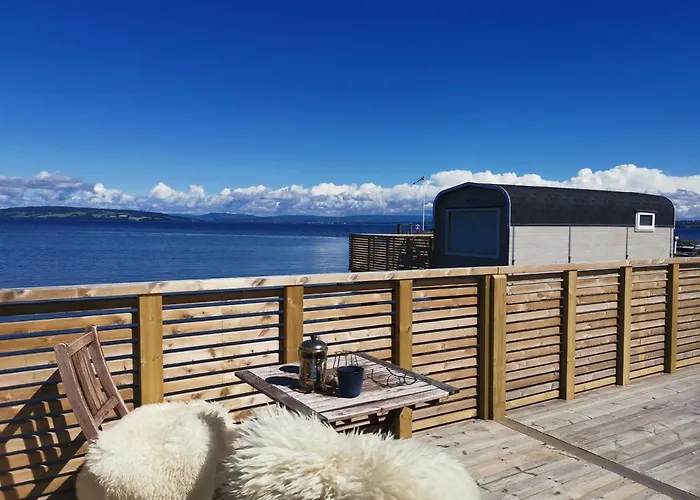 Idylliske Evjua Ved Mjosa Parque de Campismo Skreia